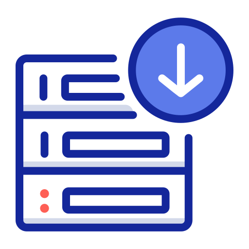 server down; hosting; electronics; server; networking; storage icon