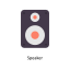 Externer-Lautsprecher-Entertainment-Flat-Design-Circle icon