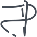 pastel color style needle icon