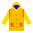color glass style raincoat icon