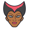 color hand drawn style vixen icon