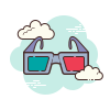 Gafas 3d icon