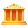 3d fluency style bâtiment avec colonnes icon