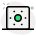 Modern laptop with brightness down function key icon