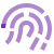 water color style fingerprint icon