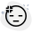 Angry and furious emoticon facial expression layout icon