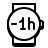 badges style minus 1 hour icon