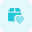 Favorite shipping address with a heart logotype icon