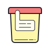 color hand drawn style coleta de urina icon