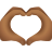 coeur-mains-peau-foncée-moyenne-emoji icon