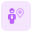 Remote location of the businessman for tracking icon