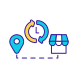 around the clock shipment icon