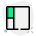 Box with sides sectioned in parts layout icon