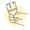 handsy style paint brush icon