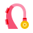 color glass style hearing aid icon