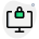 Computer security with advance admin log in screen icon