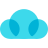 color glass style cloud icon