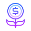 gradient style weak financial growth icon