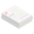 external-Result-Sheet-education-isometrische-vektorplatte icon
