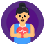 Woman Holding Heart icon