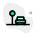 car at traffic sign icon