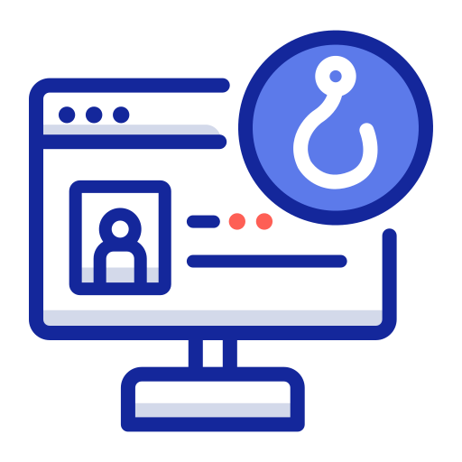 phising; computer; attact; hook; user; identity; privacy icon