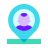 color glass style user location icon