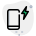 Mobile with power and flash - lighting bolt logotype icon