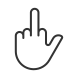 middle finger icon