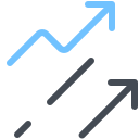 pastel color style competitive growth icon