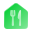 liquid glass color style 레스토랑 건물 icon
