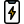 Smartphone on charging state with lighting bolt logotype icon