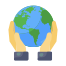 Hands Holding Globe icon