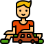 Kid Playing With Cars icon