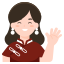 woman-avatar-Chinese-Cheongsam-hello-gesture-traditional icon
