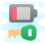 cute clipart style key fob battery low icon