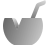 deco duotone style kokosnuss cocktail icon