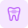 Braces for the teeth to overcome the misalignment of teeth growth icon