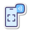 stickers style 스캔 nfc 태그 icon