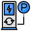 electric car parking icon