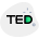 TED a media organization that posts talks online for free distribution icon