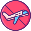 外部禁止旅行病毒传播平面图标 icon