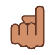 index finger pointing up icon