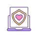 secure online dating website icon
