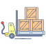 external-forklift-logistic-services-smashingstocks-thin-outline-color-smashing-stocks-2 icon