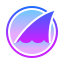 gradient style tiburón de alambre icon
