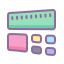 cute color style 颜色小部件 icon