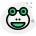 Frog grinning facial expression with mouth wide open icon