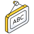 external-Abc-Learning-back-to-school-isometrische-Vektorplatte icon