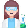 외부-여성-과학자-과학-구피-플랫-케리스메이커 icon